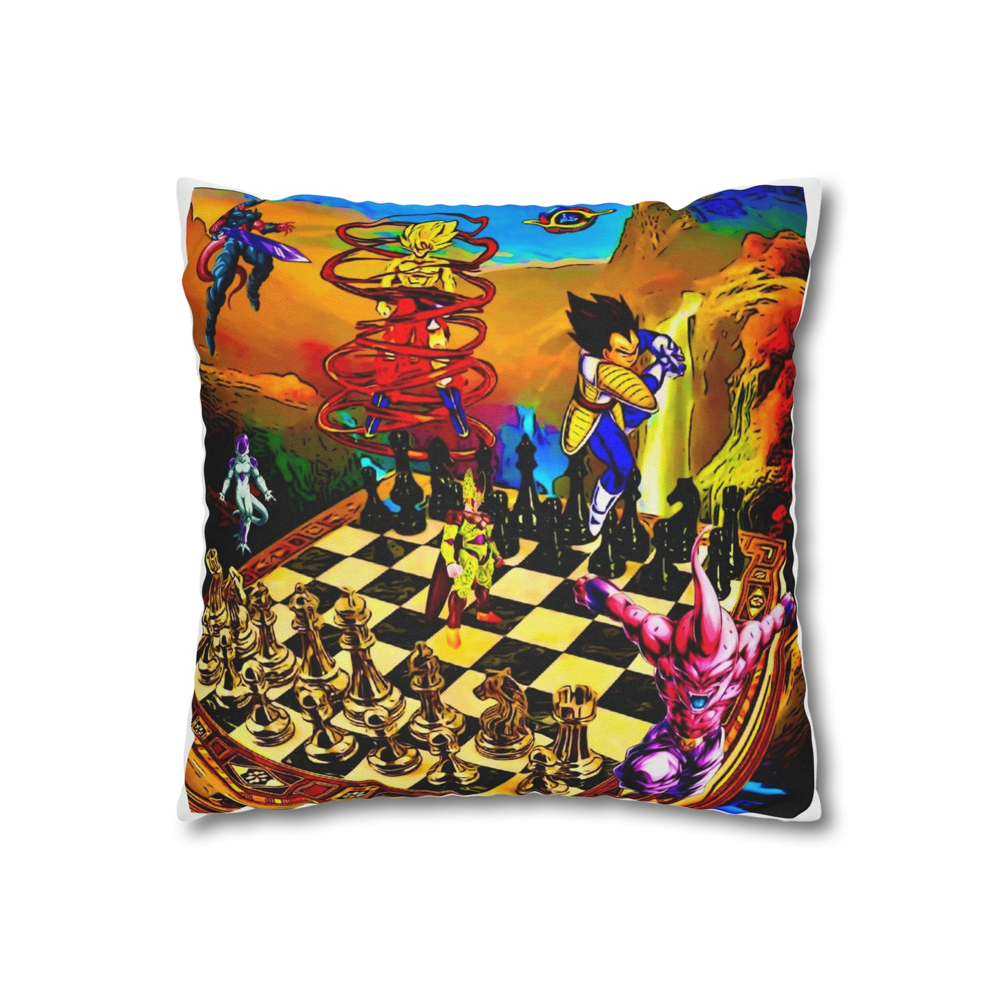 Monkey Warriors Chess Pillow